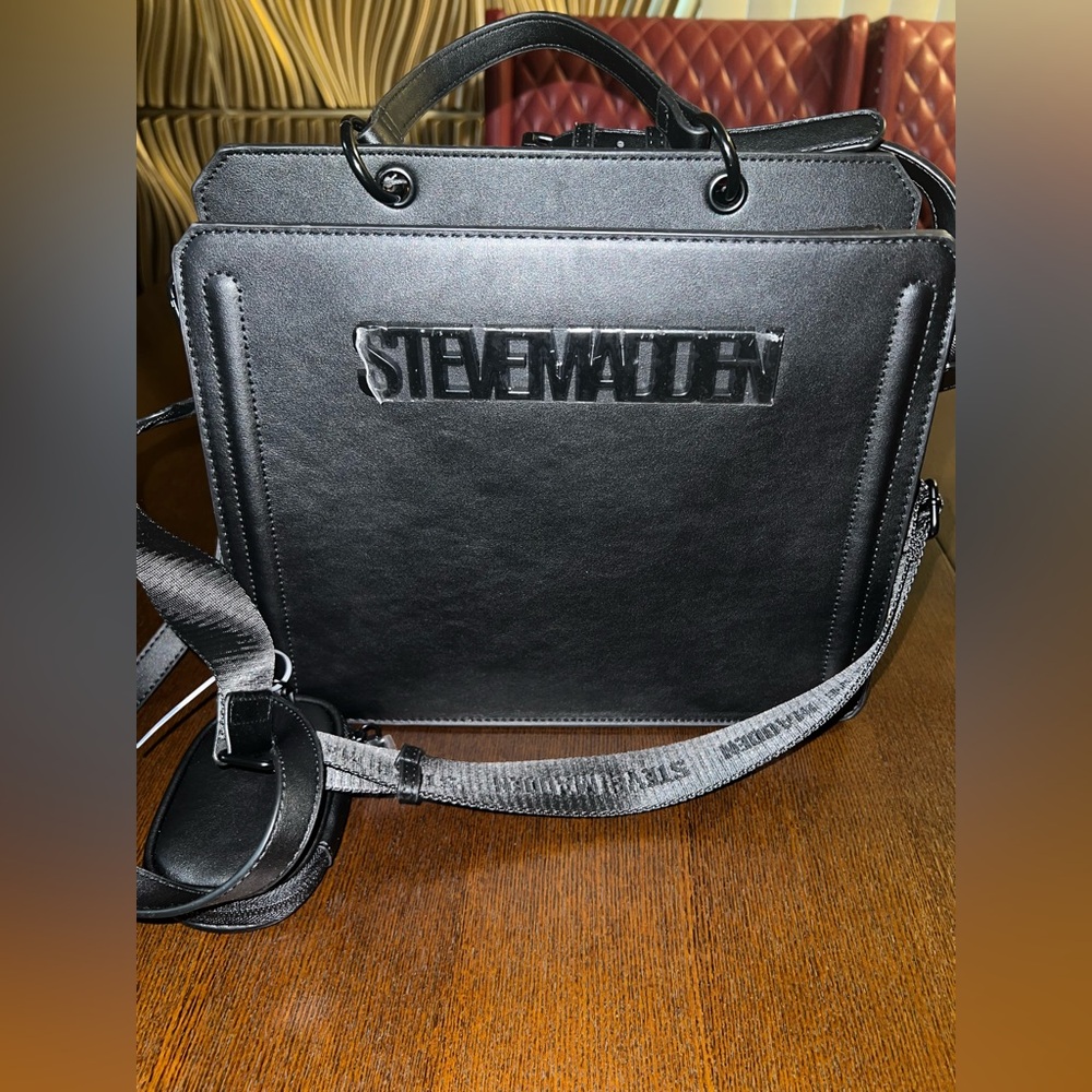 Steve Madden Black Crossbody Top-Handle Bag